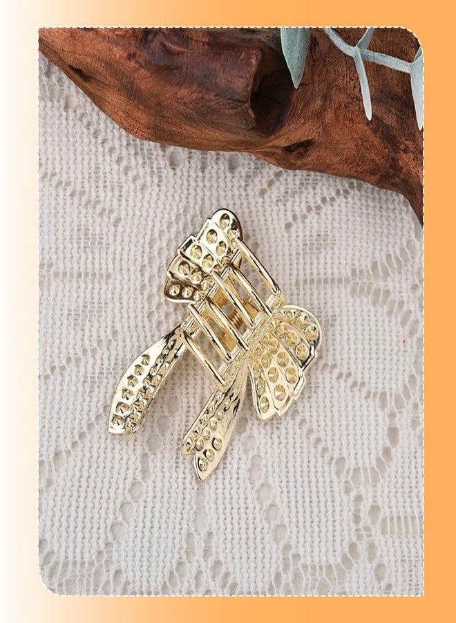 Yreamont Butterfly Claw with Pearls Hair Accessories for Women Wedding Prom Pearl Claw Clip with Bow Curly Hair Claw Clamps for Wedding Day Pearl Hair Clip for Women Bride Bridal Hair Claw Clips - Image 5